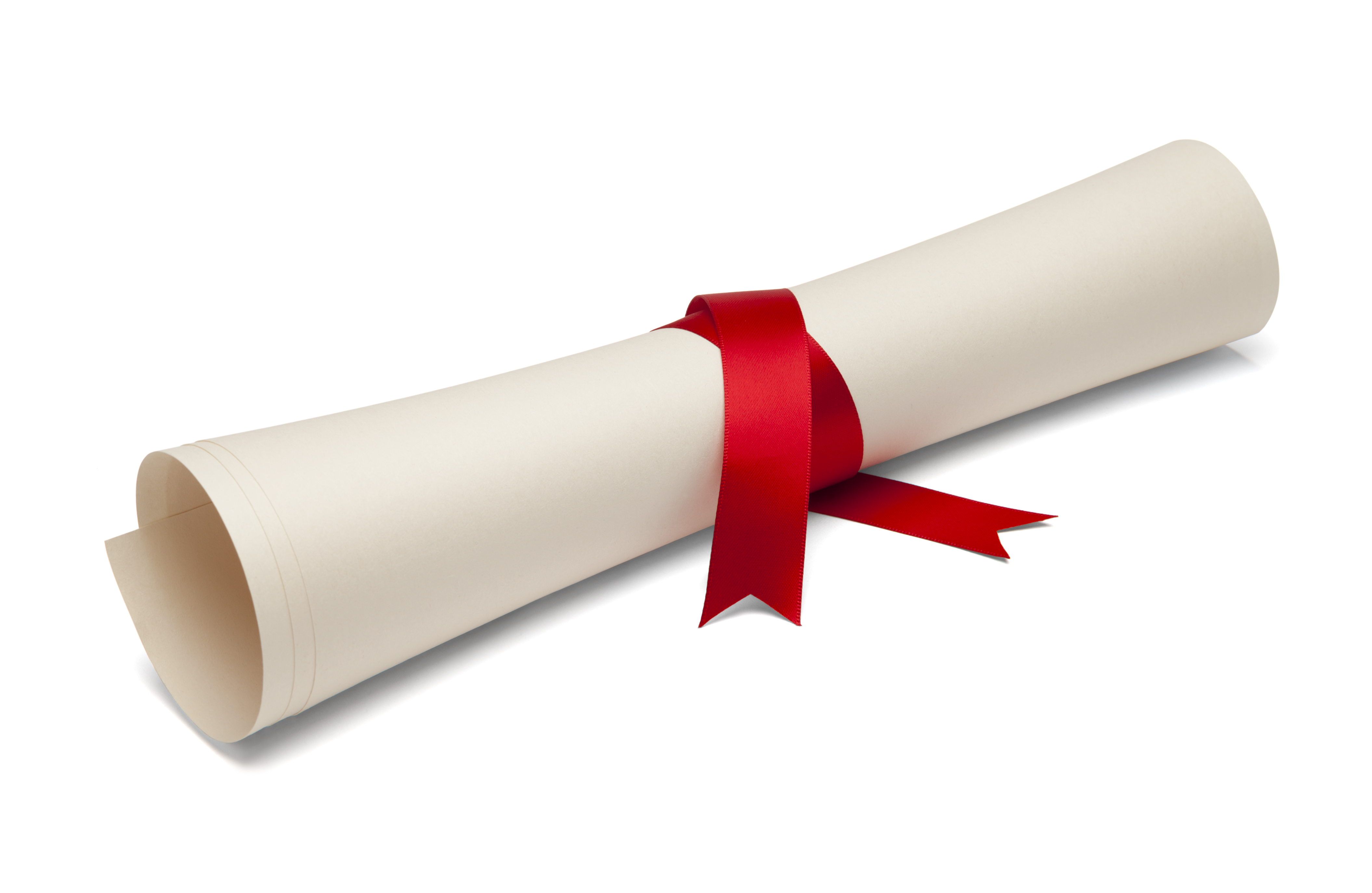 Rolled up diploma clipart 