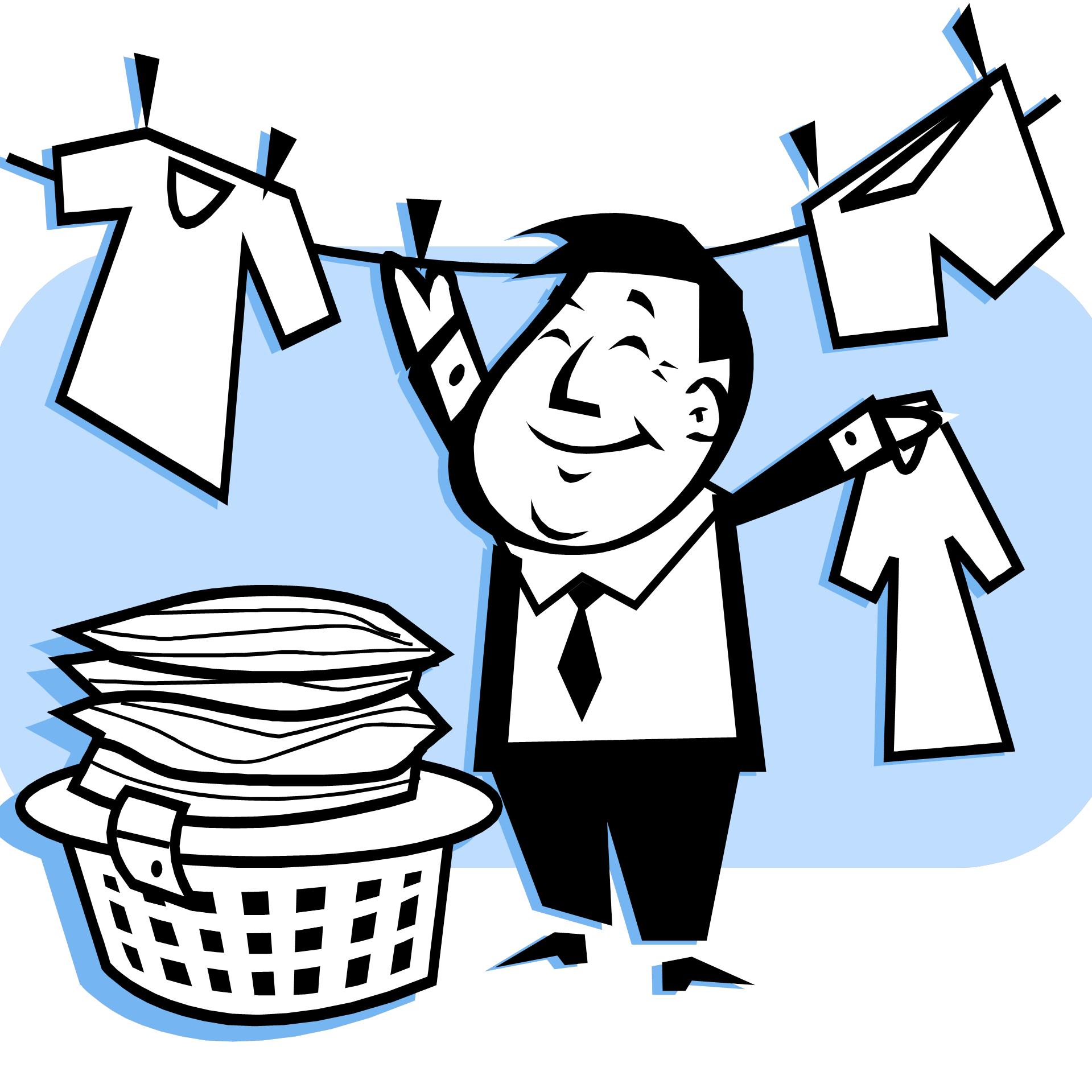Put Dirty Clothes In Hamper Clipart.