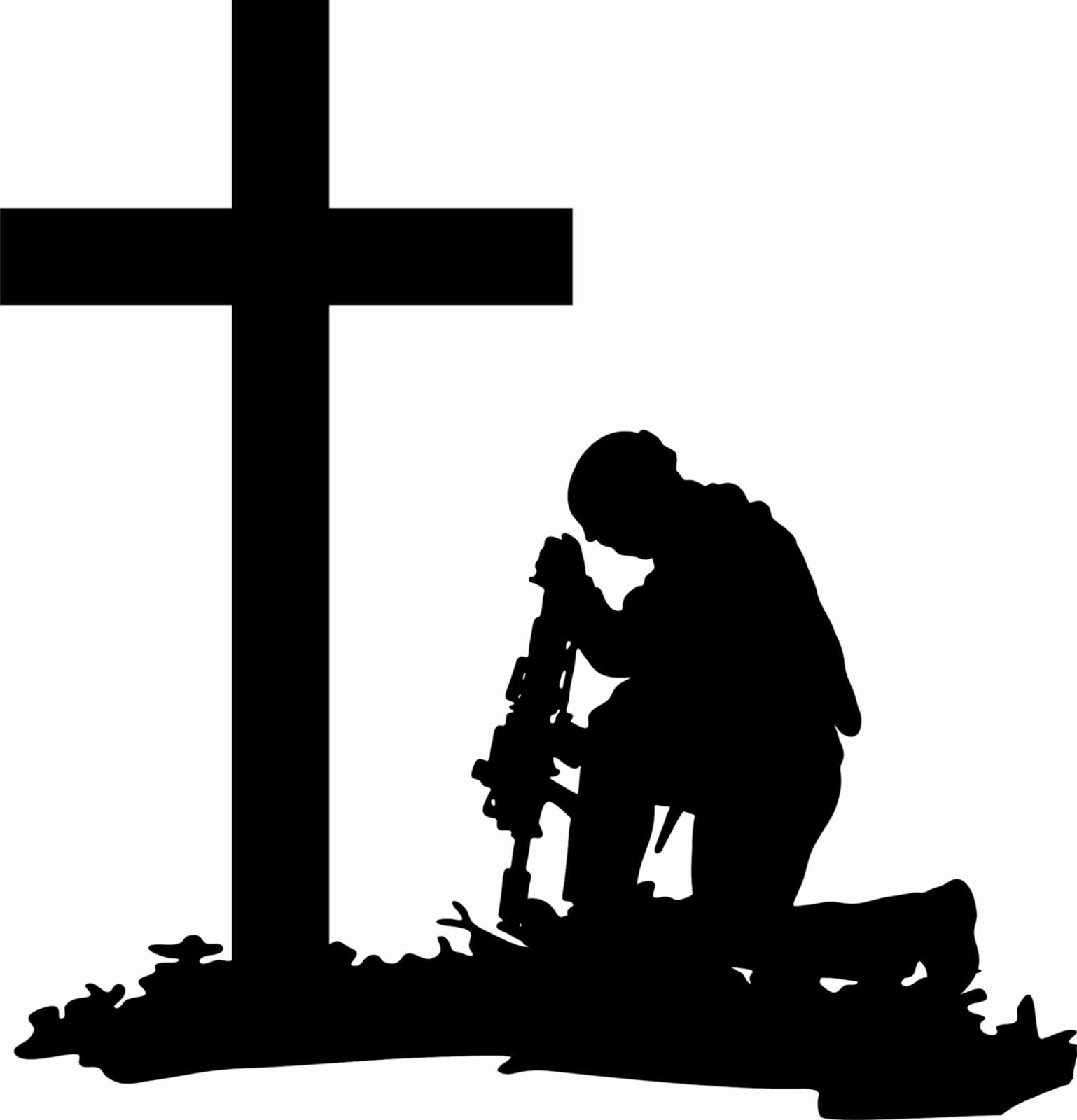 Soldier Praying Clipart 