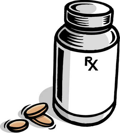 medicine bottle clipart black and white