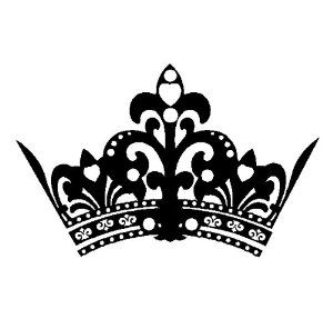 Fancy letter a with crown clipart black and white 