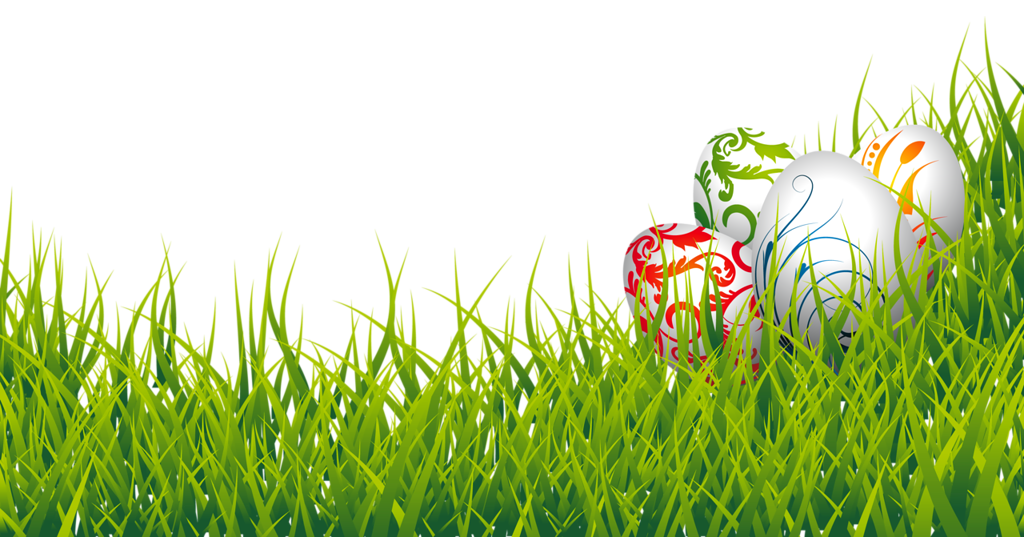 Easter Eggs and Grass PNG Clipart Picture 
