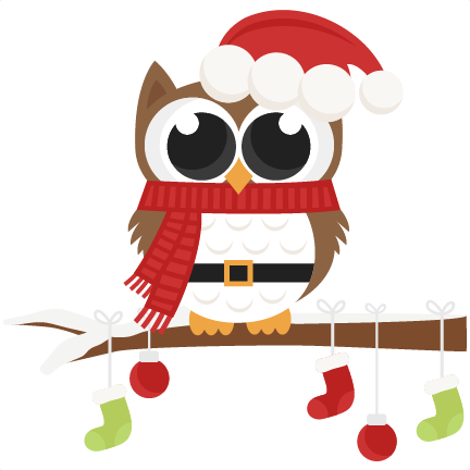 Cute Christmas Owl Clipart 