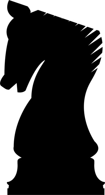 silhouette knight chess piece - Clip Art Library