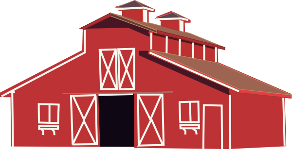 Red Barn Outline Clipart 