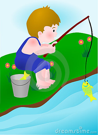 boy fishing clip art