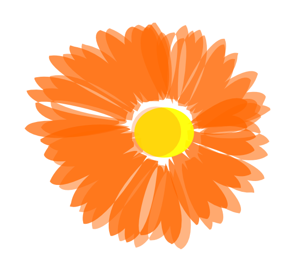 Blurry Orange Flower Clip Art at Clker 
