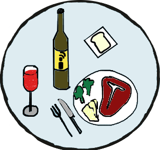 Steak Dinner Clipart 95333 