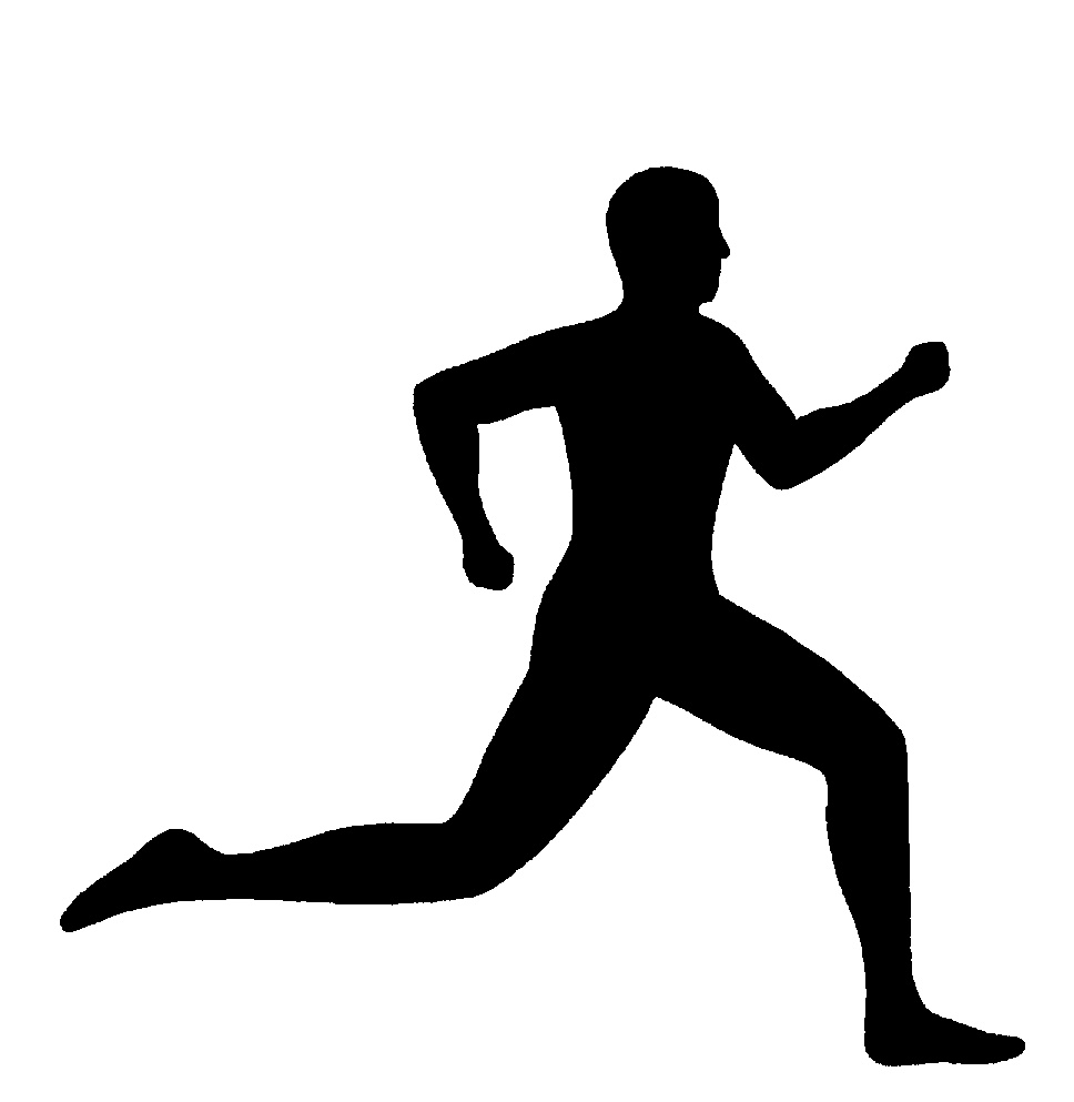 Male runner clipart 