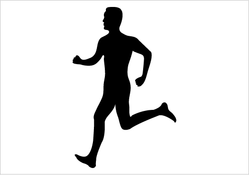 Silhouette Of Man Running 