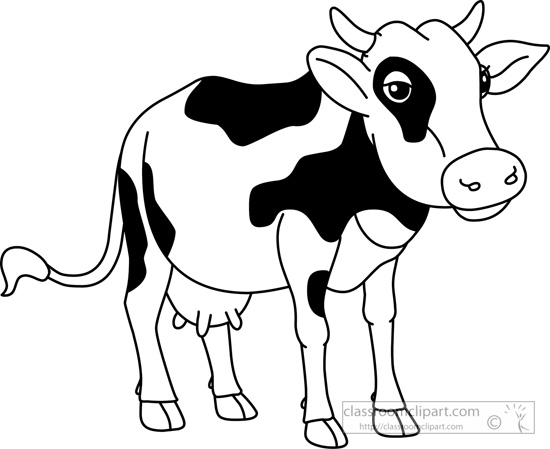 Black And White Cow Face Clipart 