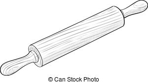 Rolling pin clipart image 