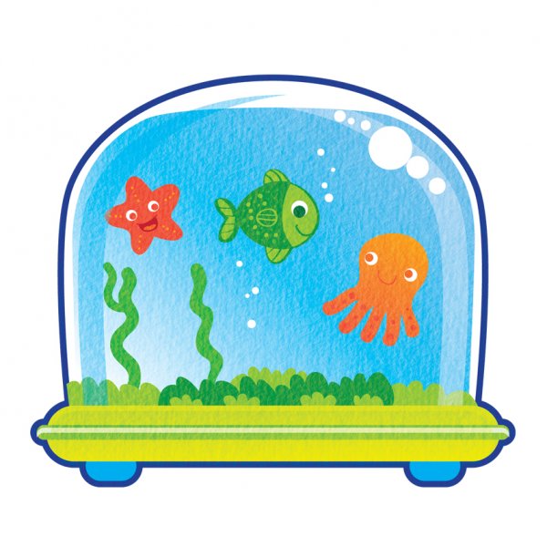 How to draw a Cute Fish Aquarium, Aquarium Drawing Painting Coloring For  Kids and Toddlers - YouTube