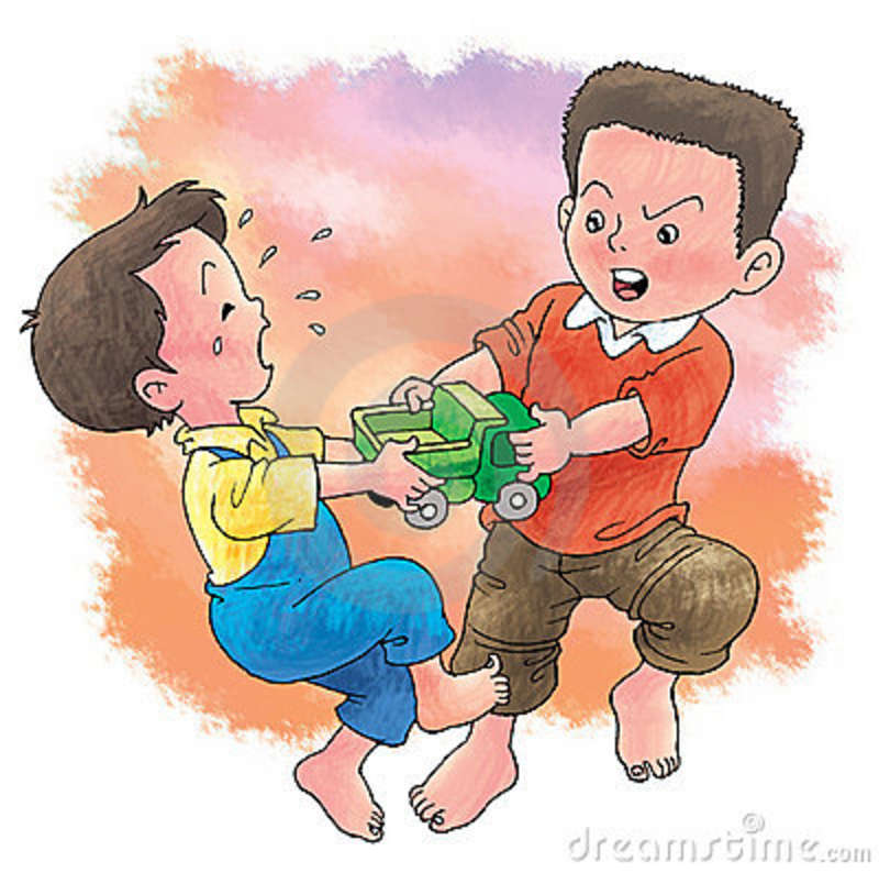 brothers and sisters fighting clipart