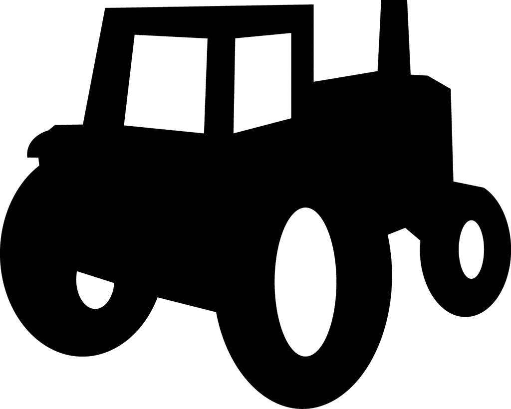 vintage tractor silhouette - Clip Art Library