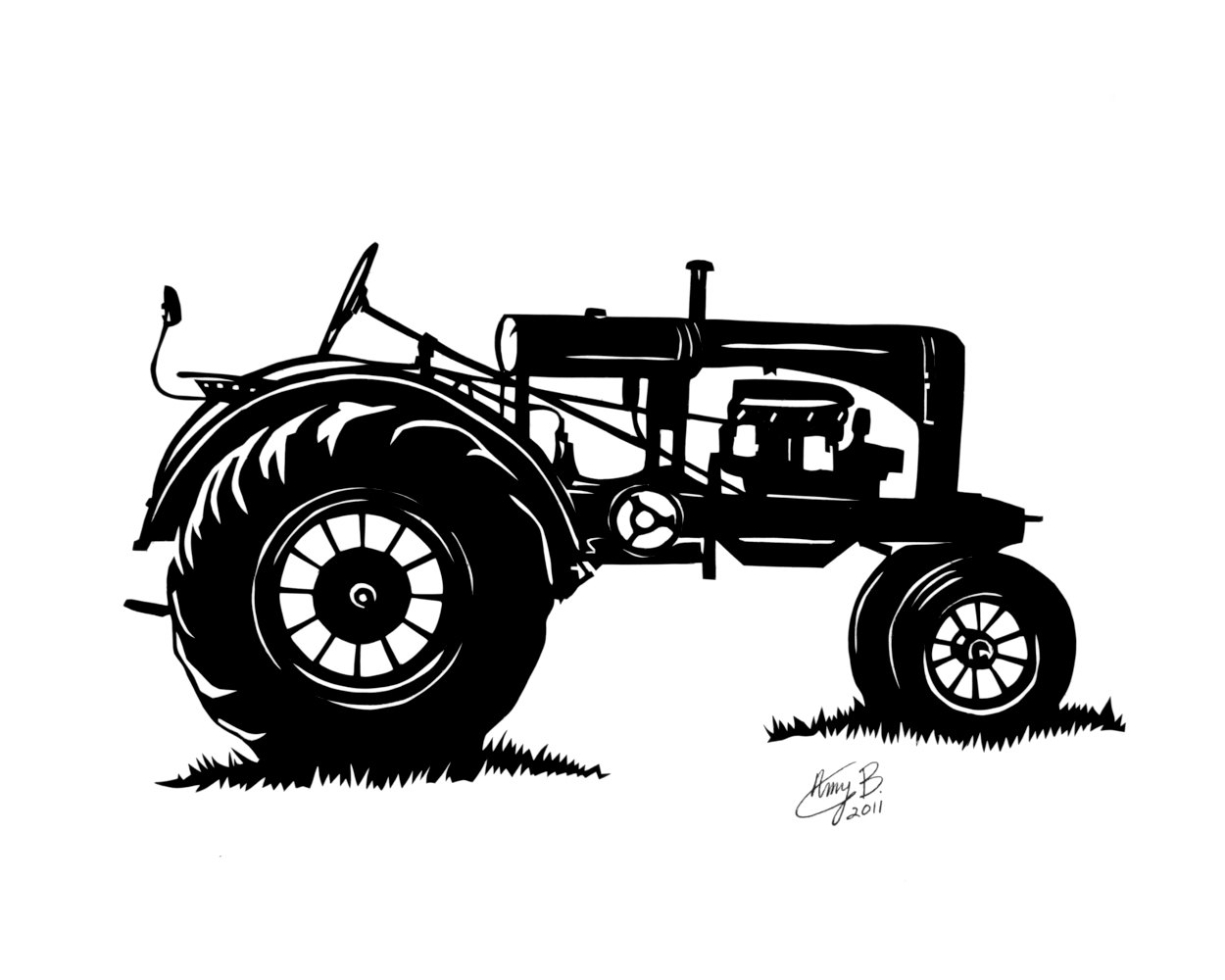 Tractor Silhouette Clipart 