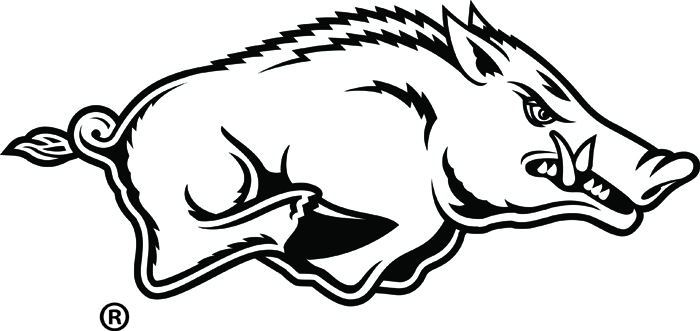 Arkansas Razorbacks Logo Black And White Clip Art Library