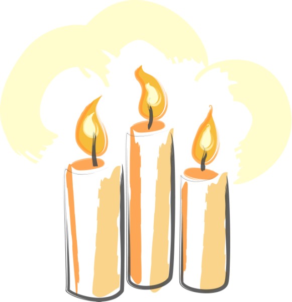 memorial candle clipart