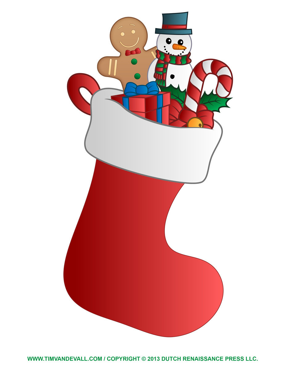 clip art christmas stocking - Clip Art Library