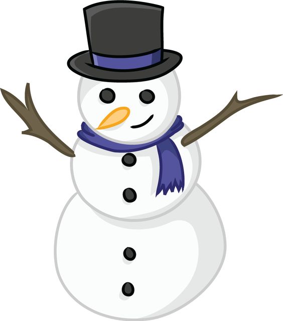 This cute snowman clip art is licensed under the Creative Commons 