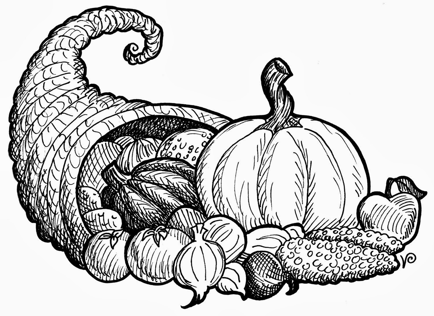 black and white thanksgiving food clipart