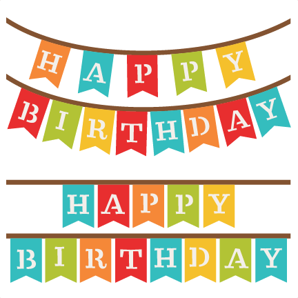 Clipart birthday banners 