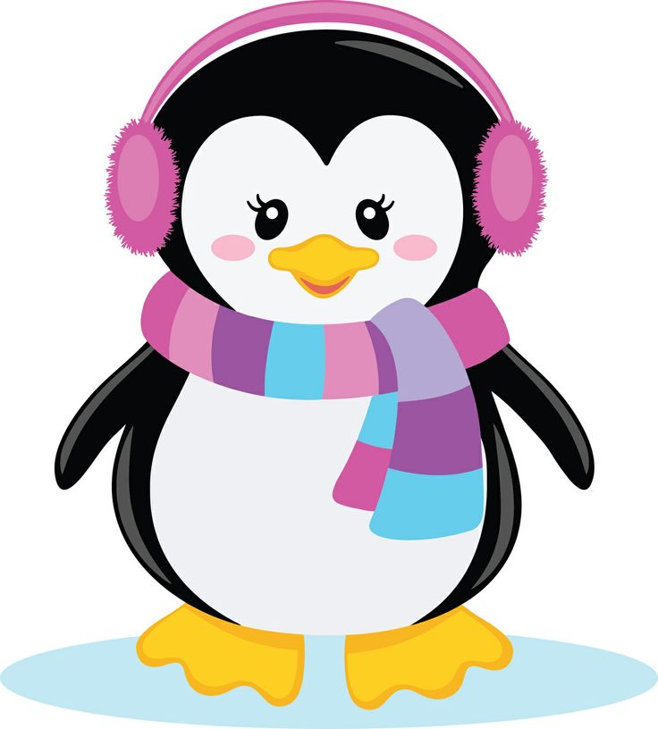 Clip Art Penguin With Scarf Clipart