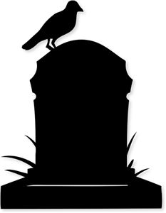 Silhouette Of Tombstone Public Domain