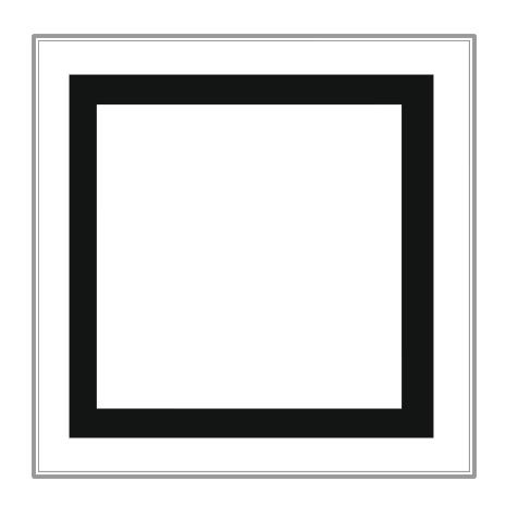 Square clipart black and white