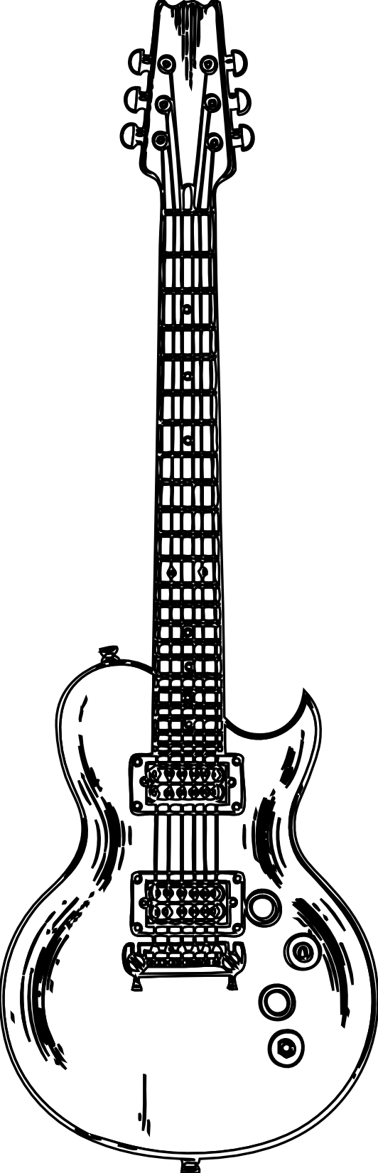Guitar Clip Art Border Black And White