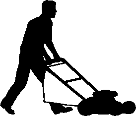 Lawn Care Silhouette Clipart