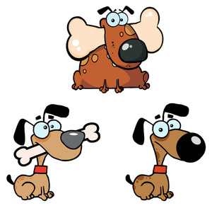 Dogs Sitting Cliparts