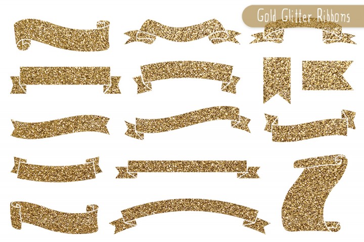 gold glitter banner png - Clip Art Library