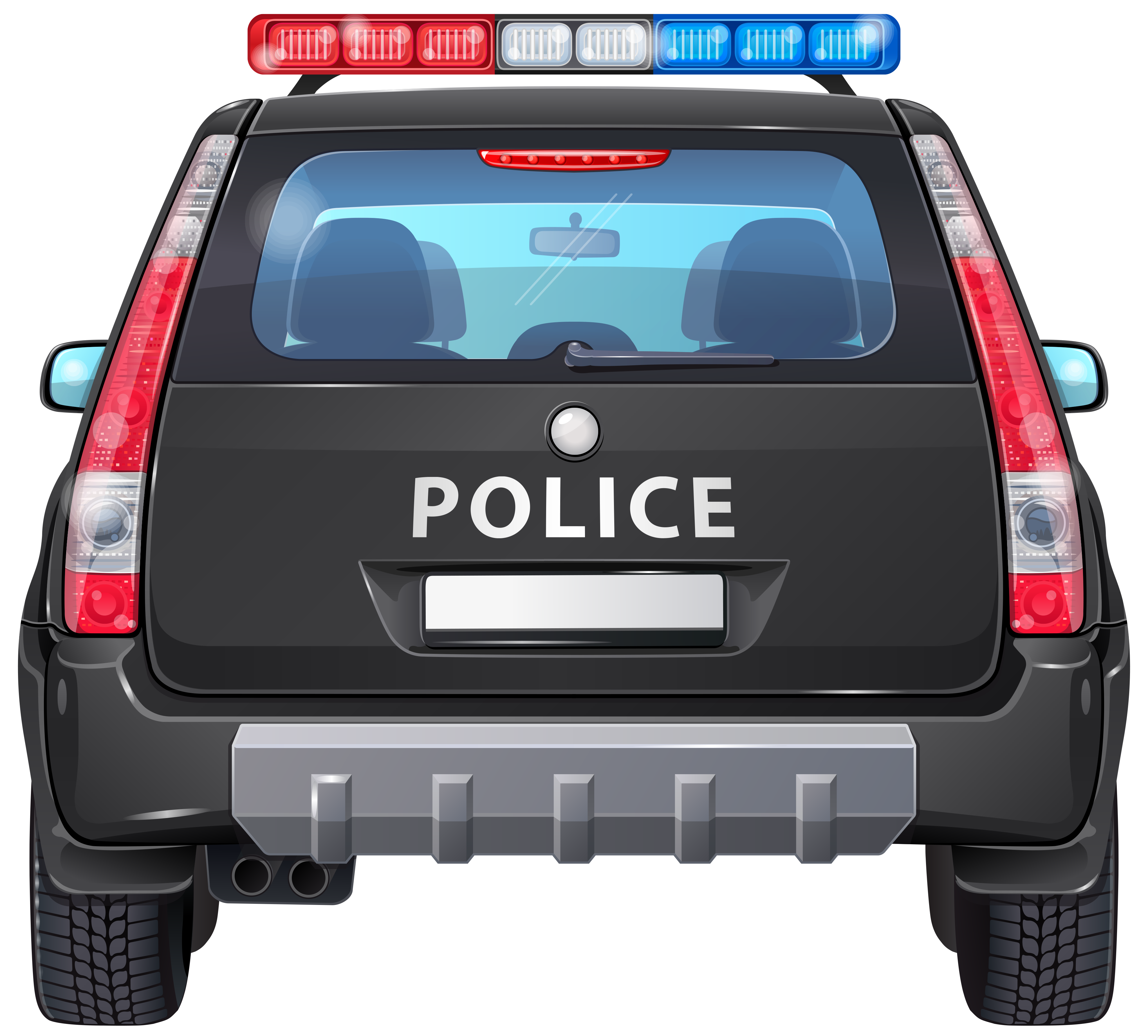 back of police car clipart - Clip Art Library