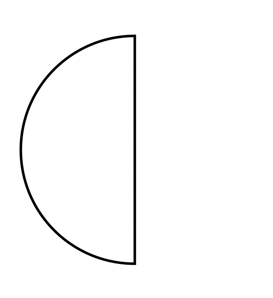 circle cut in half
