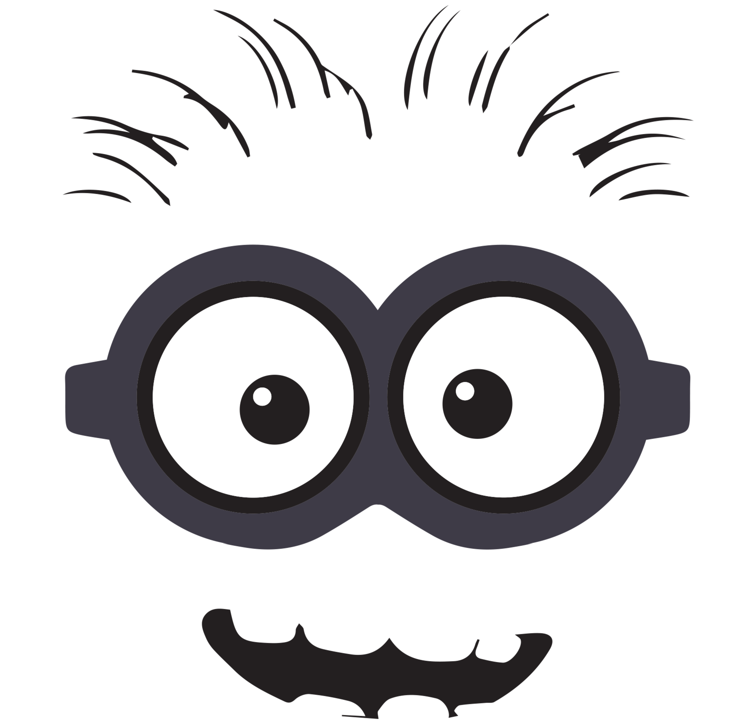Free minions in car clipart