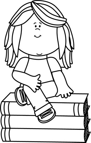 Black girl child sitting quietly clipart
