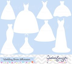 INSTANT DOWNLOAD, bridesmaid dresses silhouettes clipart