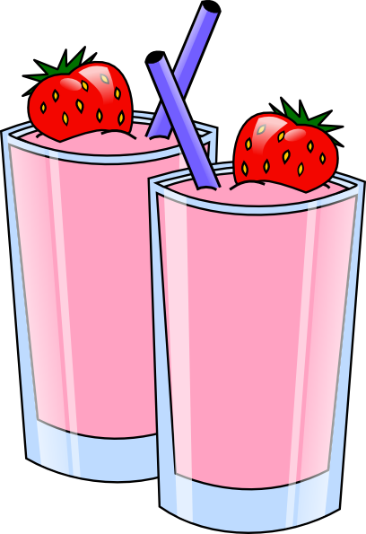 Strawberry Smoothie Drink Beverage Cups Clip Art at Clker