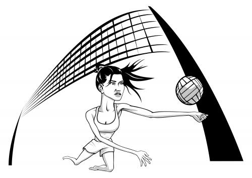 Volleyball Court Cliparts