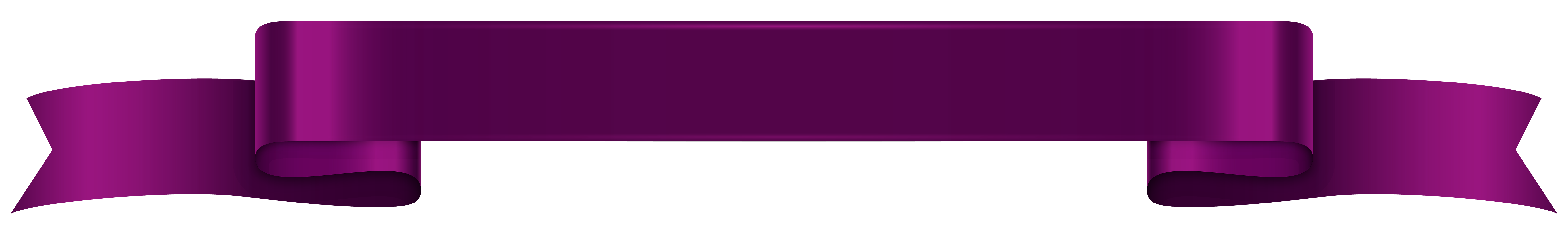 Purple Banner Transparent PNG Clip Art 