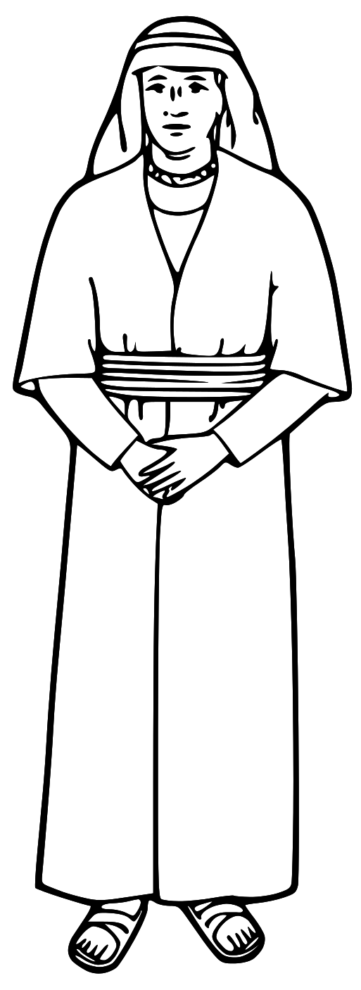 Bible characters clipart black and white