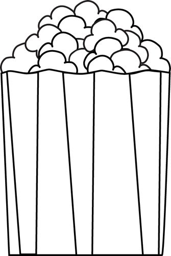 Popcorn Clip Art Free Black And White