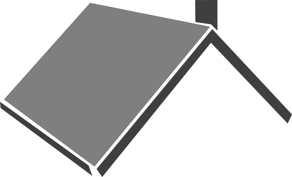 Transparent black and white clipart roof a house