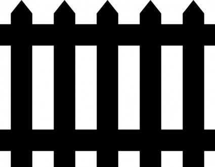 Fence Clip Art Black And White