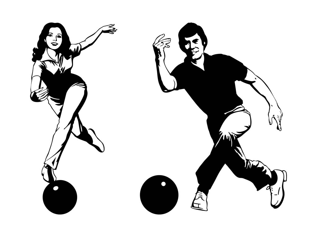 Bowling vector clipart free