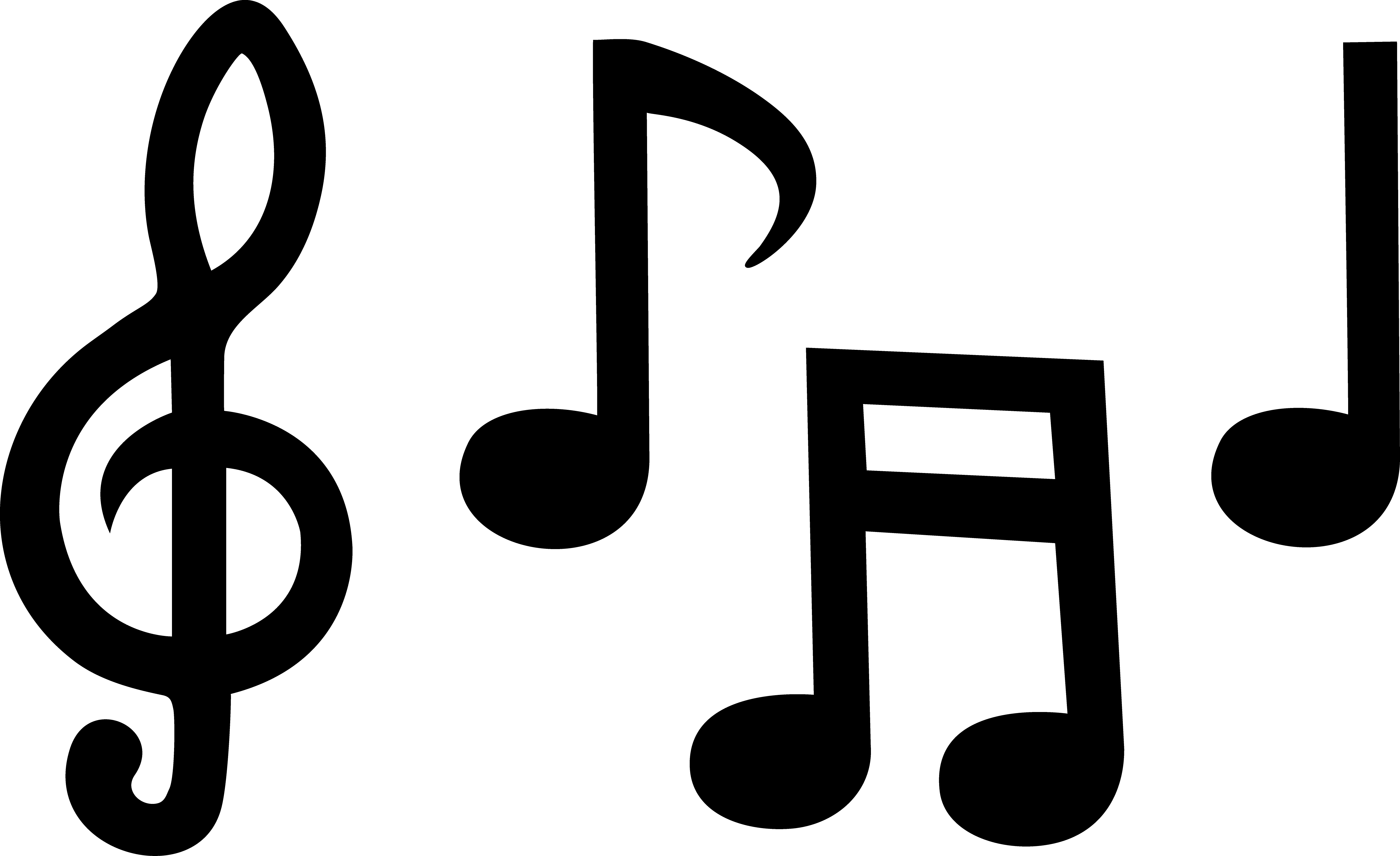 Music Notes Clipart Black And White