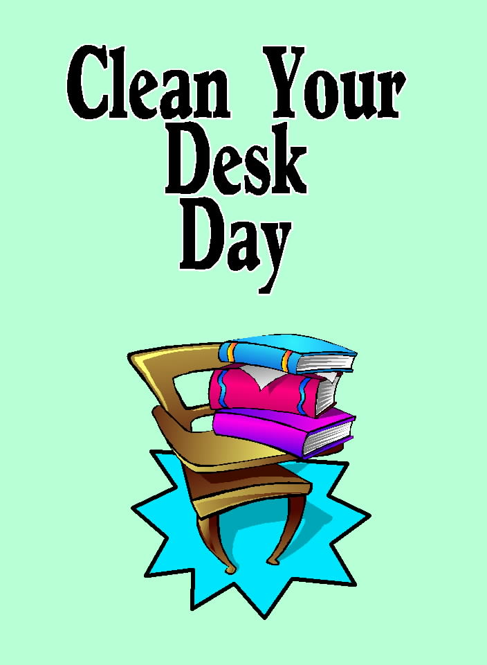 clean desk clip art