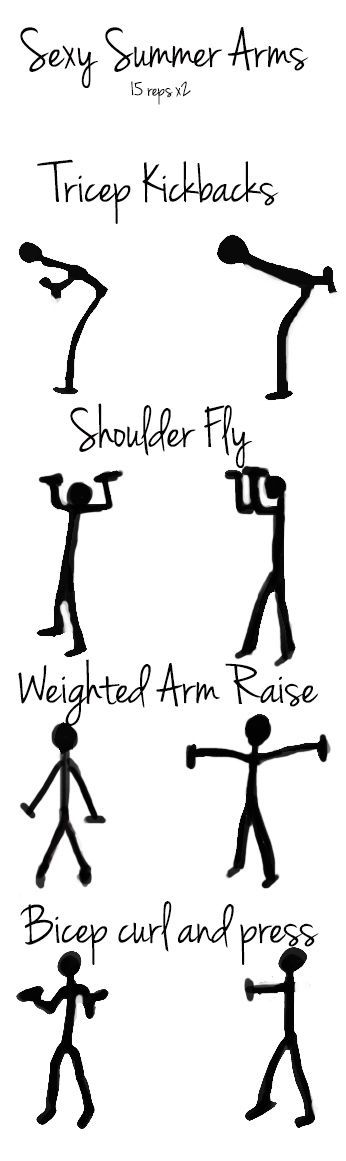 workout arms with weights simple - Clip Art Library