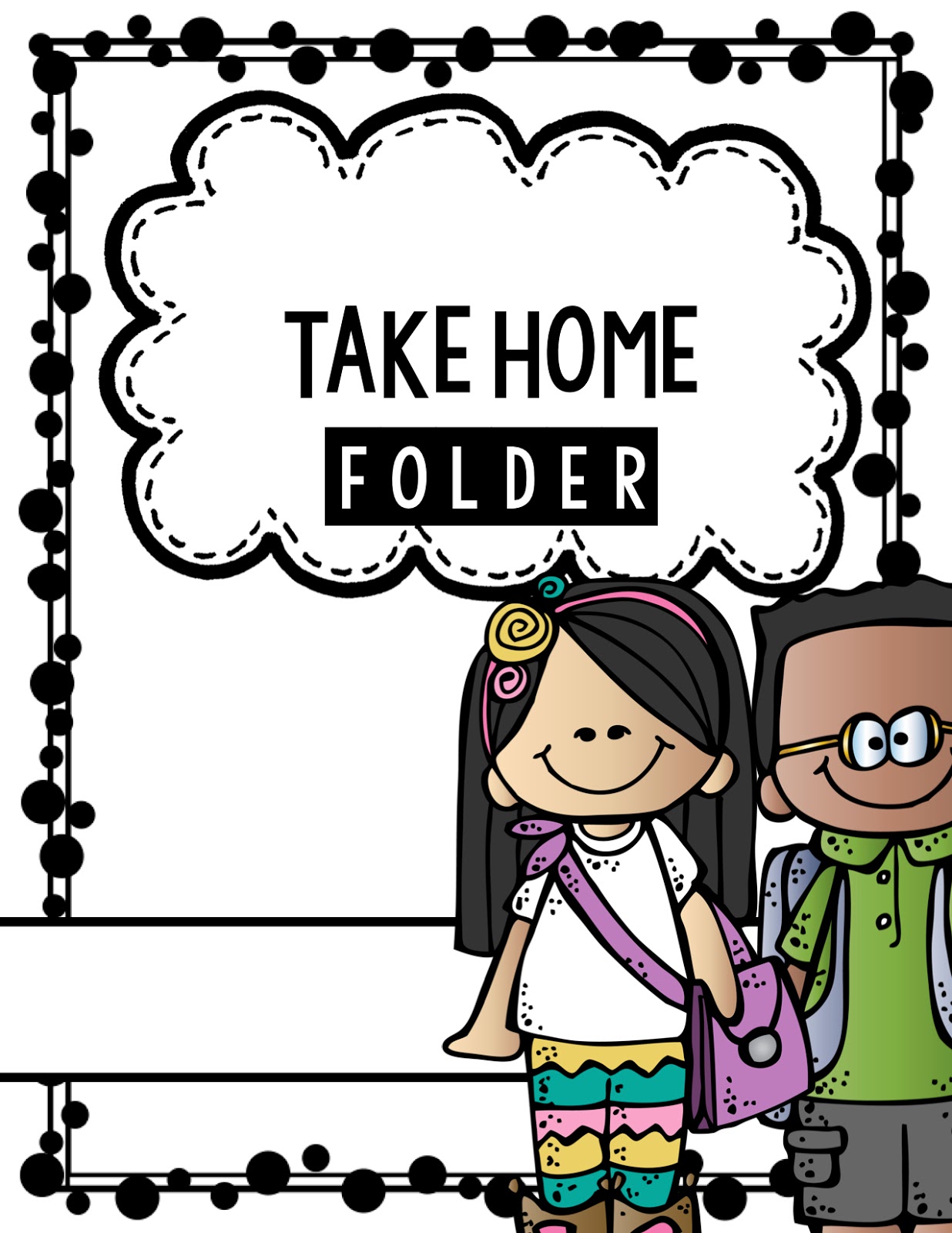 Take Home Folder Cover Template Free